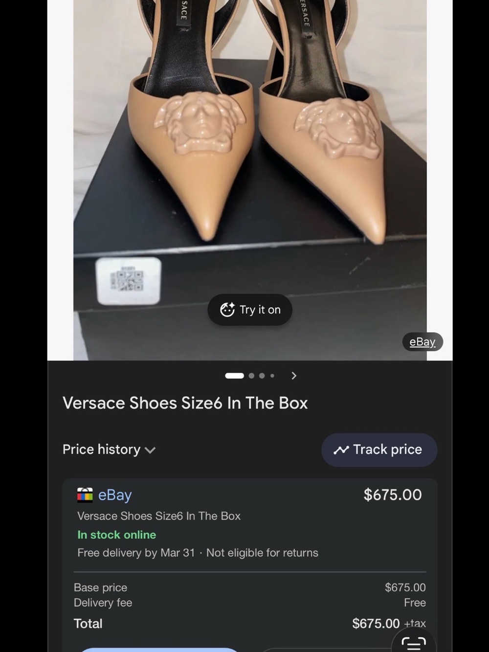 Versace Medusa Pointed Slingback Heel - Picture 7 of 8